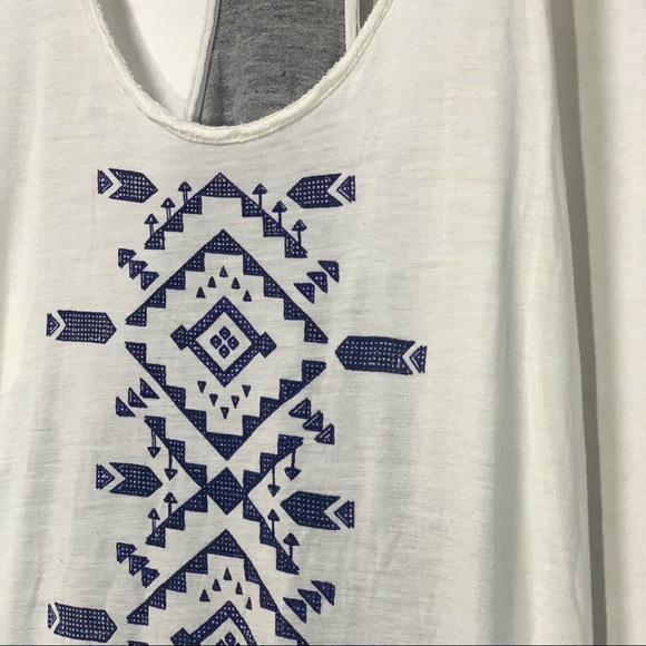 Empyre Frayed Scoop-Neck Boho Tank Top - Picture 4 of 5